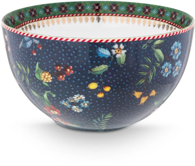 Pip Studio Berry Blues Kom 15cm - Donkerblauw Porselein