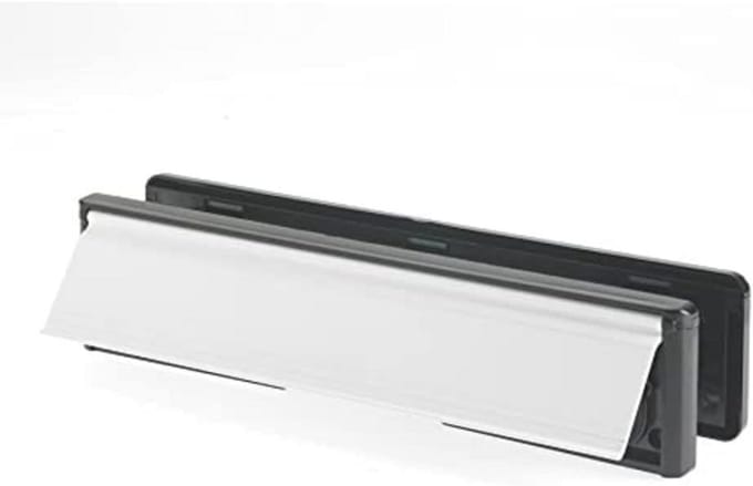 Deurbeslag Brievenbusklep 12 Inch Chroom Zwart