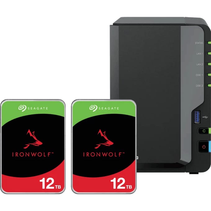 Synology DS225+ + Seagate Ironwolf 12TB Duo Pack