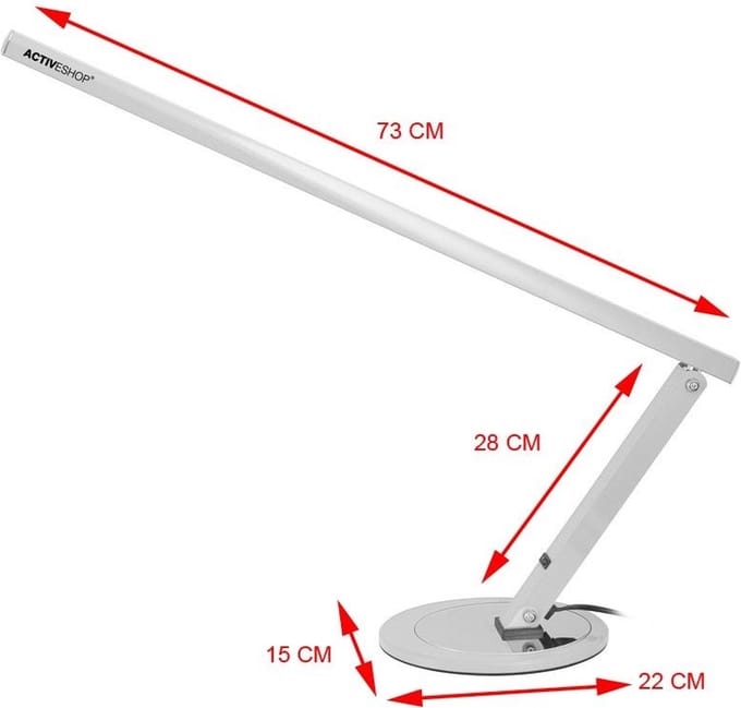 DermaSyis Professionele Schaduwloze Bureaulamp Zilver 20W.