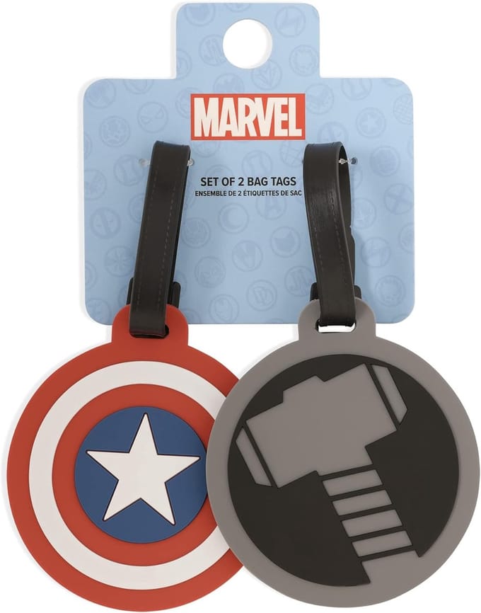 Disney Marvel Thor and Captain America Multicoloured 2 Piece Luggage Tag Set