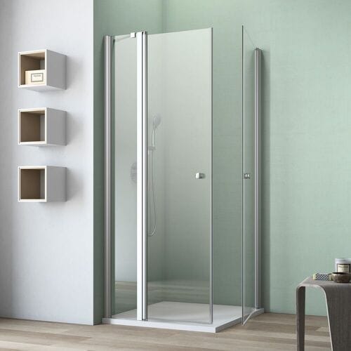 GEO maw flex corner entry 3-piece with swing and ST left, 80 x 80 cm AE21080802360