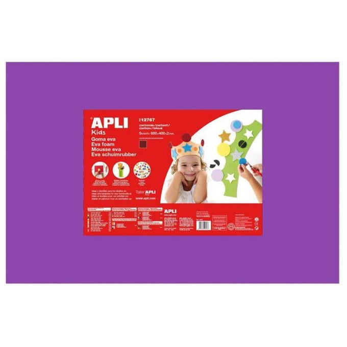 Apli Kids EVA Foam vellen 60 x 40 cm Lila - 5 vel