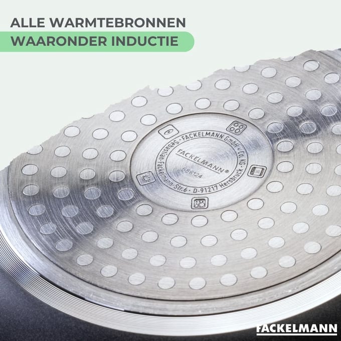 Set van 2 pannen van 24 en 28 cm en 6 Fackelmann Brandao keukengerei