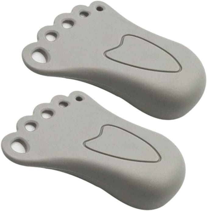 Deurstopper Set - Wandmontage Stopper - Deuren Open Houden - Zacht Rubber - 2 Stuks - Grijs