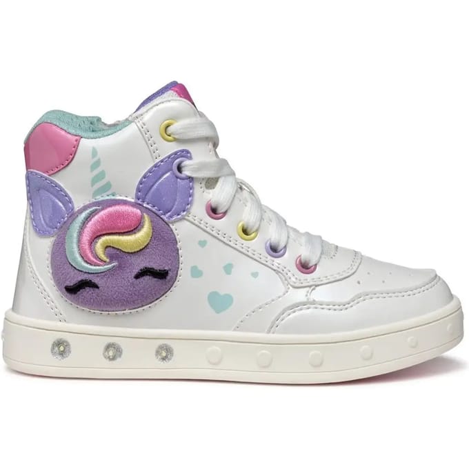 GEOX SKYLIN MEISJES Sneakers - WIT/MULTIKLEUR - Maat 30