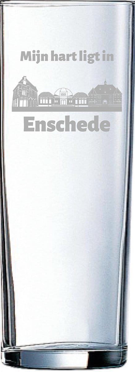 Gegraveerde longdrinkglas 31cl Enschede