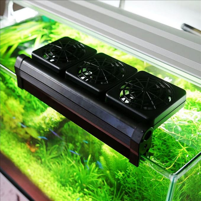 Zwarte Aquarium Grote Koelventilator Vissenkom 1 Ventilator / 2/3/4 Ventilatoren EU Plug & 1 fans gray