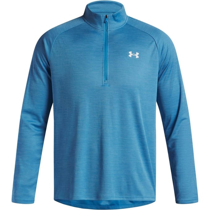 Under Armour Heren Tech Textured Half Zip Top (Blauw/Wit)