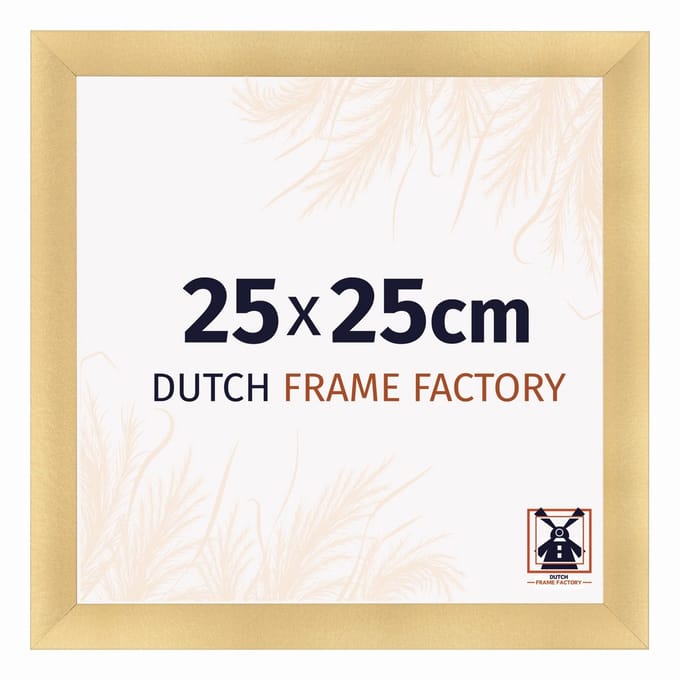 Fotolijst 25x25 cm - MDF - Goud Mat - Praag