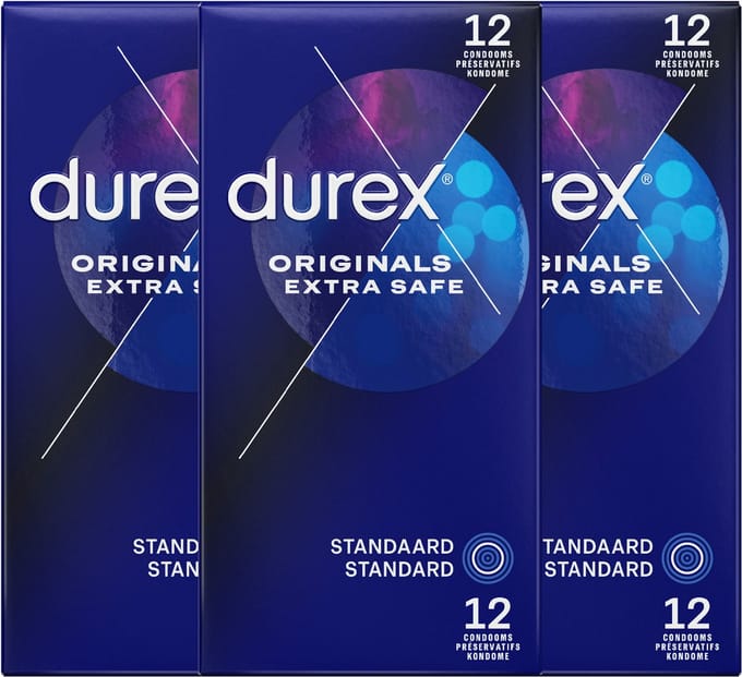 Durex Originals Condooms Extra Safe - 3x 12 stuks