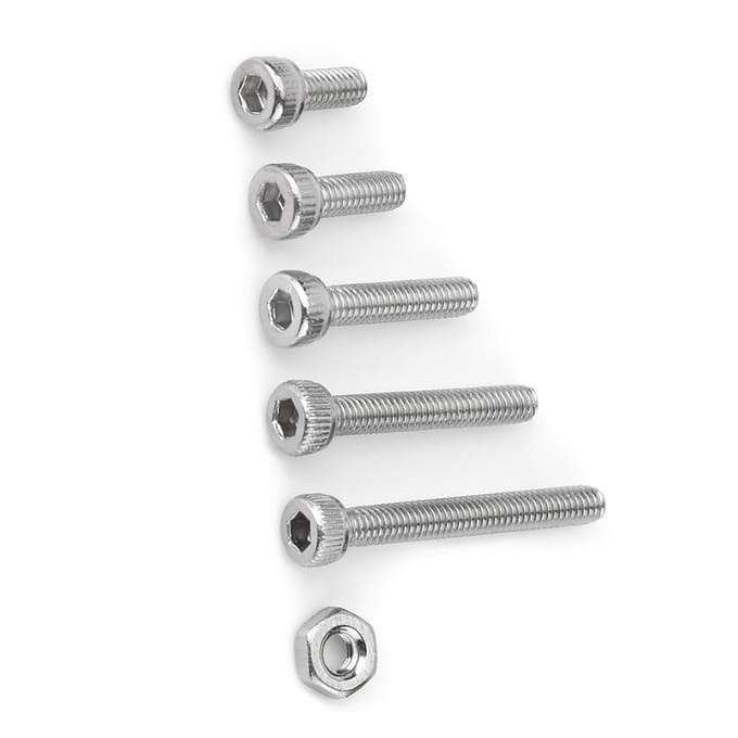 210 stuks M2.5 RVS SS304 Zeskantige Inbusbouten en Moeren Assortimentset