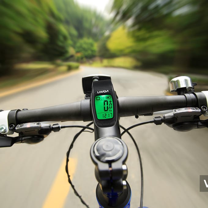 3-in-1 fietscomputer USB oplaadbare draadloze fietscomputer Fietssnelheidsmeter met LED-voorzijde wit