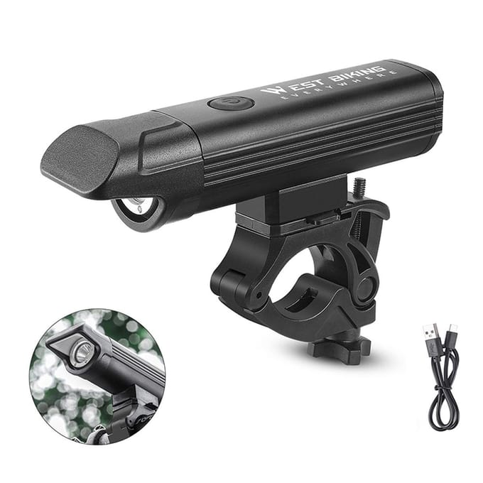 Aluminium Helder Fietslicht Multifunctioneel USB Oplaadbaar Fietskoplicht Waterdicht L2