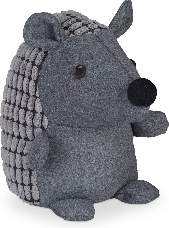 deurstopper egel - 20 cm - stof - binnen - dier - deurbuffer - donkergrijs