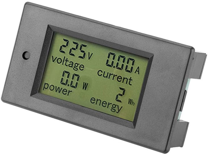 Digitale AC Energiemeter met LCD Scherm - Spannings- en Stroommeting tot 100A