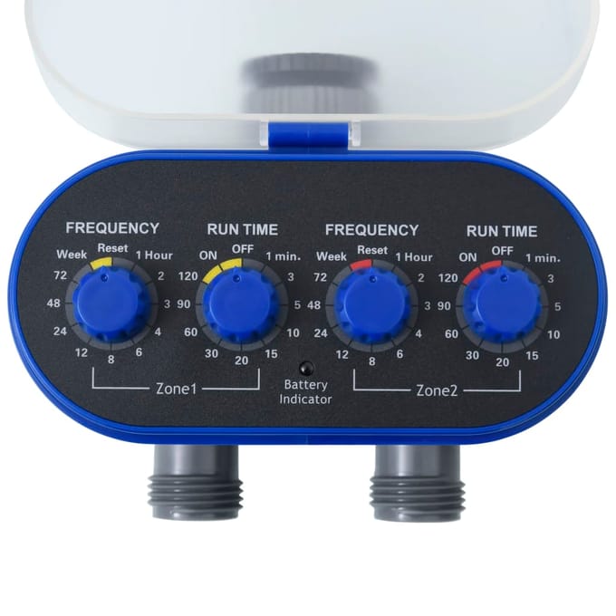 vidaXL Watertimer met dubbele uitgang en kogelkranen