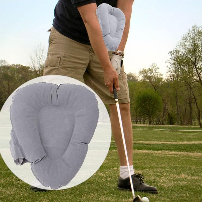 Aide d'entraînement au golf Gonflable Entraîneur de bras de swing Outil d'entraînement Équipement d'entraînement Accessoire de golf gray