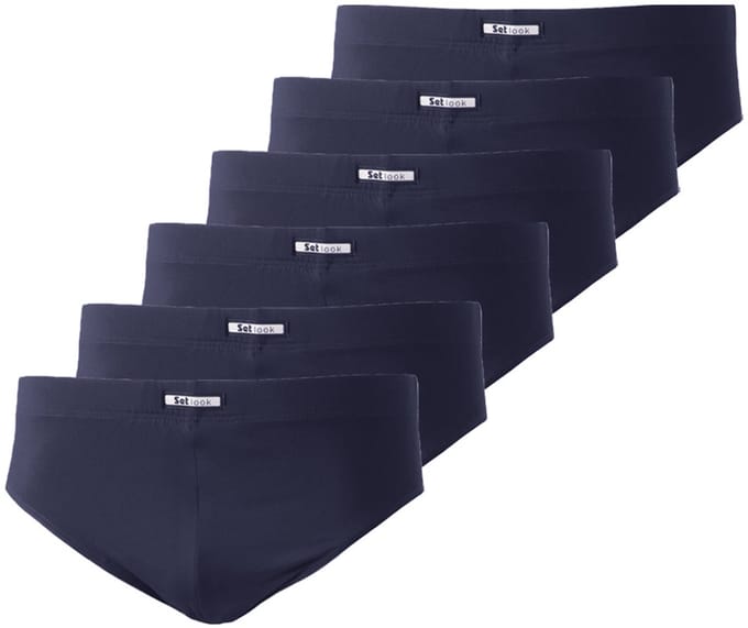 Set Heren slip microfiber 6-pack blauw