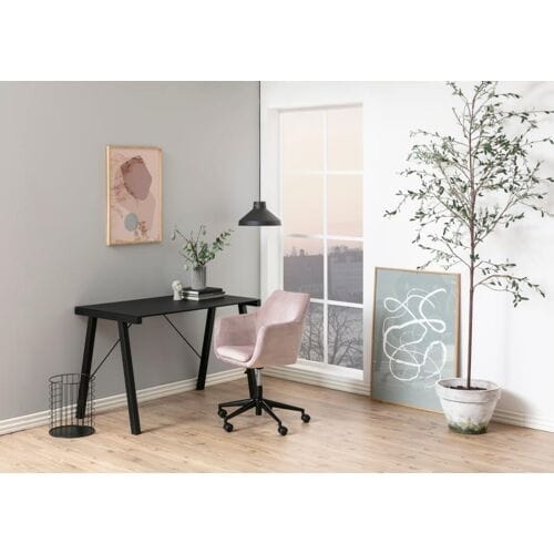 Modern zwart bureau 125 cm