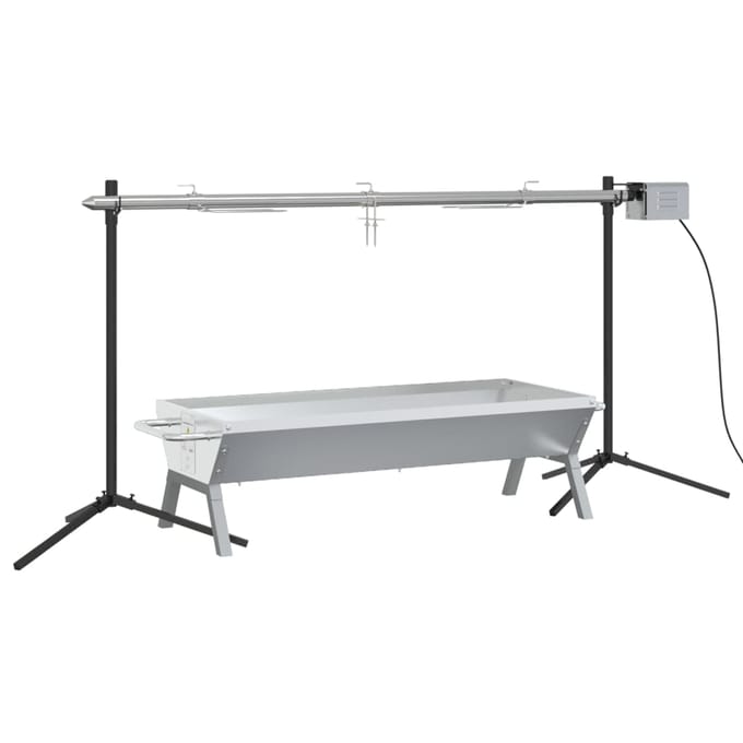 vidaXL - Barbecue - grill- - en - bakset - automatisch - roestvrij - staal