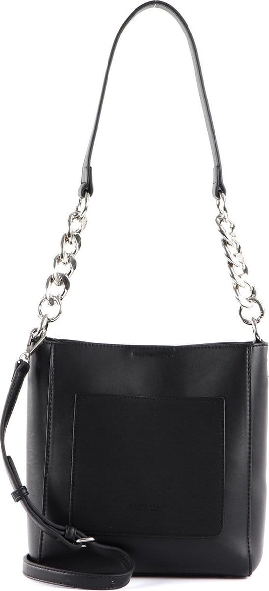 SEIDENFELT MANUFAKTUR Schoudertas SFM239 Midi Hobo Black Zwart