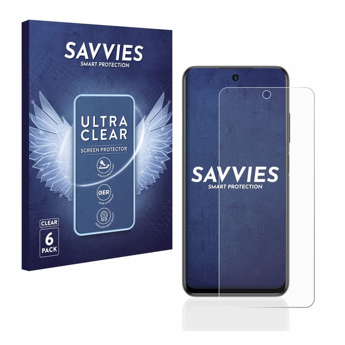 Savvies - Screenprotector voor Xiaomi Redmi Note 10 5G - Folie Beschermfolie transparant 6 Stuks