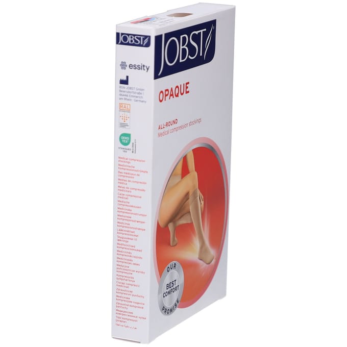Jobst Opaque 1 Ad Pet Open Sft Black Iv Pair