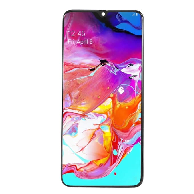 Écran Numériseur LCD avec Cadre pour Samsung Galaxy A70 A705 6,7 Pouces Assemblage Écran Tactile Remplacement avec pink