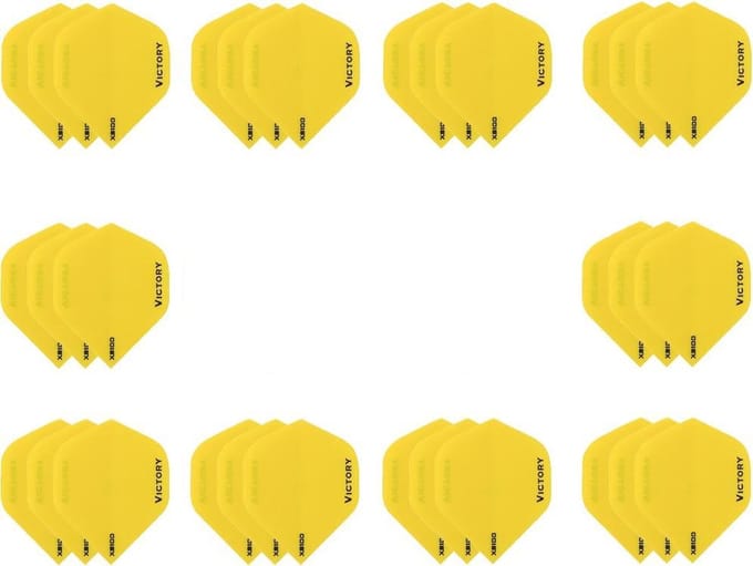 10 sets (30 stuks) Super Sterke Geel Poly XS100 - flights - dart flights