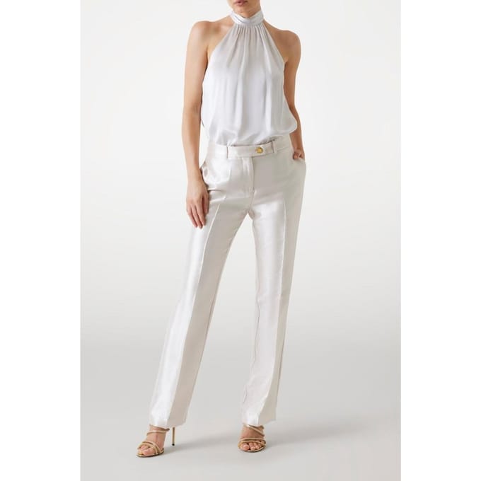 GUESS Milla Pant Platinum Multi Taglia: 44 | Pantaloni da completo Outlet | Donna | Grigio