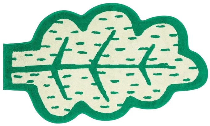 Donna Wilson Leaf Shaped badmat - groen blad