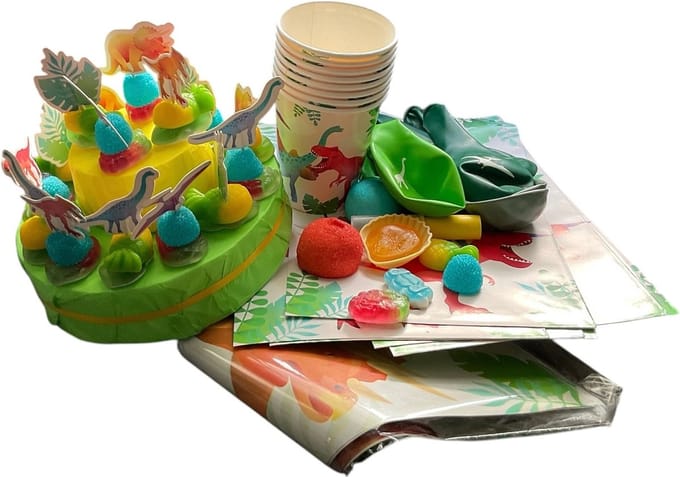 Dino - Verjaardag - Snoep - Feestpakket - 8 kinderen
