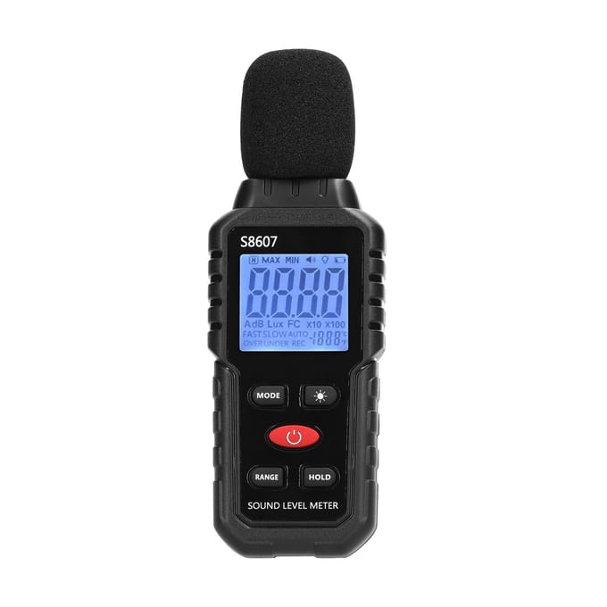 A-gewogen geluidsdetector 30-130dB Mini Decibel-bewakingsapparaat Hoge nauwkeurigheid geluidsniveaumeter veelkleurig