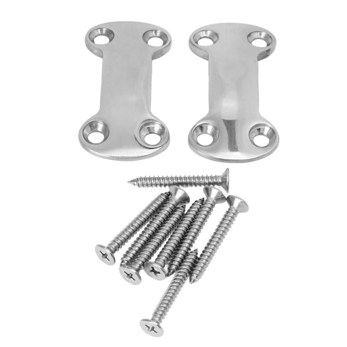 2 Stuks Roestvrijstalen Bandbevestigingsplaat Goede Fixatie Roestvrij Hardware Accessoires met 8