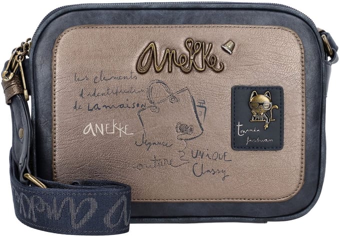 Anekke schoudertas Boutique 3 Compartment Crossbody Bag Multicolor donkerblauw
