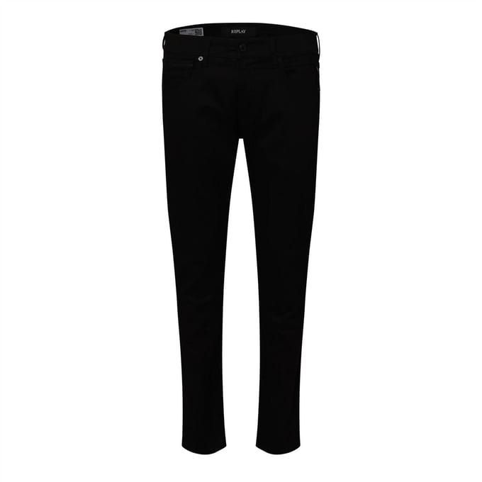 Replay Heren Rechte Jeans (Zwart)