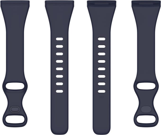Siliconen bandje - geschikt voor Fitbit Versa 3 / Versa 4 / Sense - maat M/L - donkerblauw