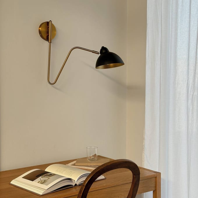 Dyberg Larsen Futura Wandlamp met Messing Messing