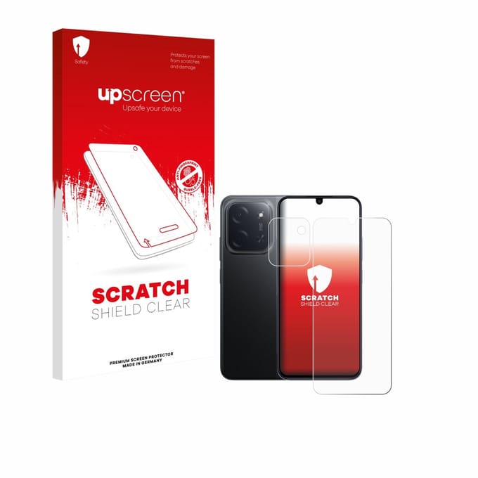 upscreen - Screenprotector voor Xiaomi Poco C85 (Voor+Camera) - Folie Beschermfolie transparant