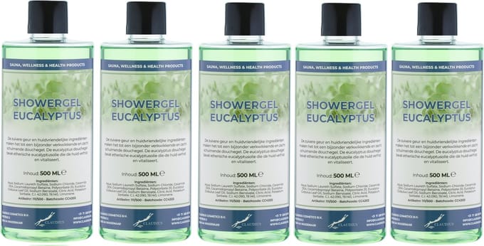 Douchegel Eucalyptus 500 ml - set van 5 stuks - Showergel