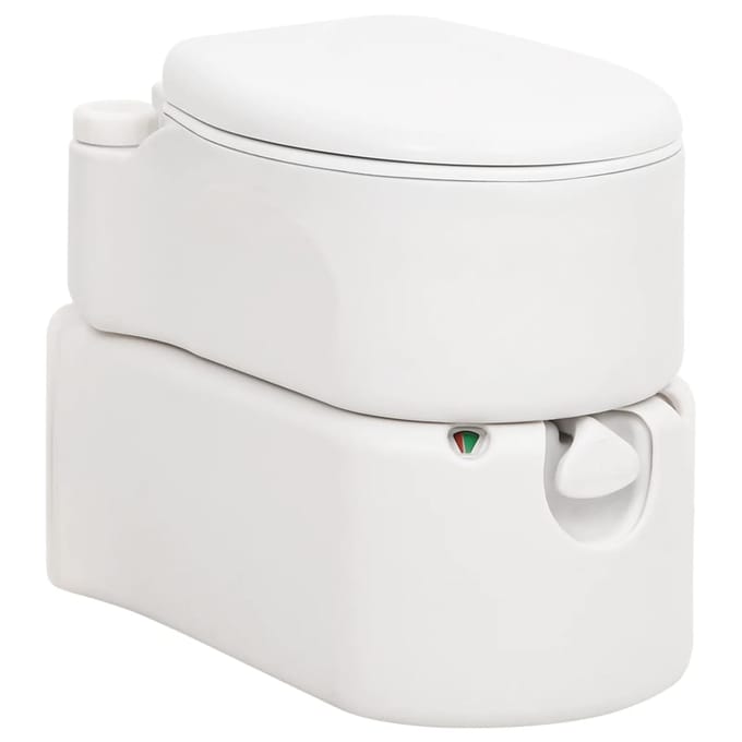 Toilettes Portables de Camping Blanc 24+17 L PEHD & Émail