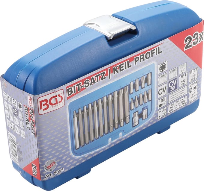 BGS Bitset 3/8 wigprofiel (voor RIBE) 22 delig