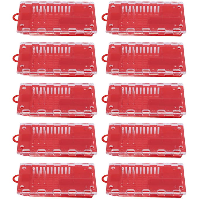 10pcs Cage Reine Abeille Plastique Transporteur Attrape Reine Abeille Fournitures Apiculture Équipement Apiculteur rouge