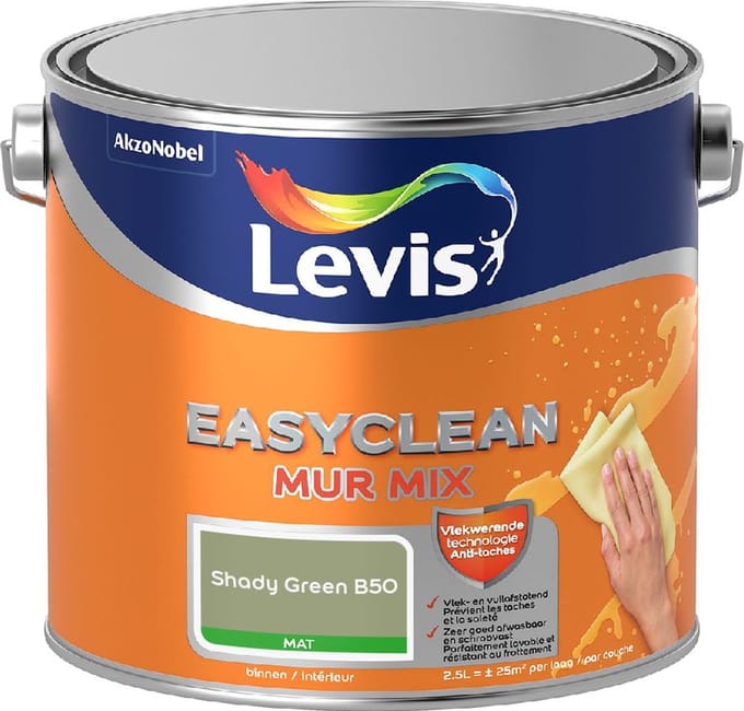 Levis - Easyclean Mur Mat Mix - Shady Green B50 - Mengverf - 2,5 L