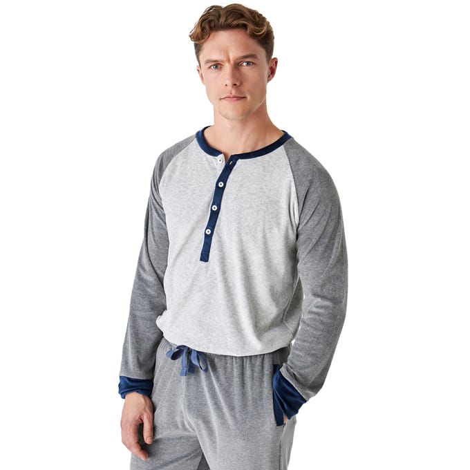 Winterpyjama lange mouw fluweel JJBEP5302 heren