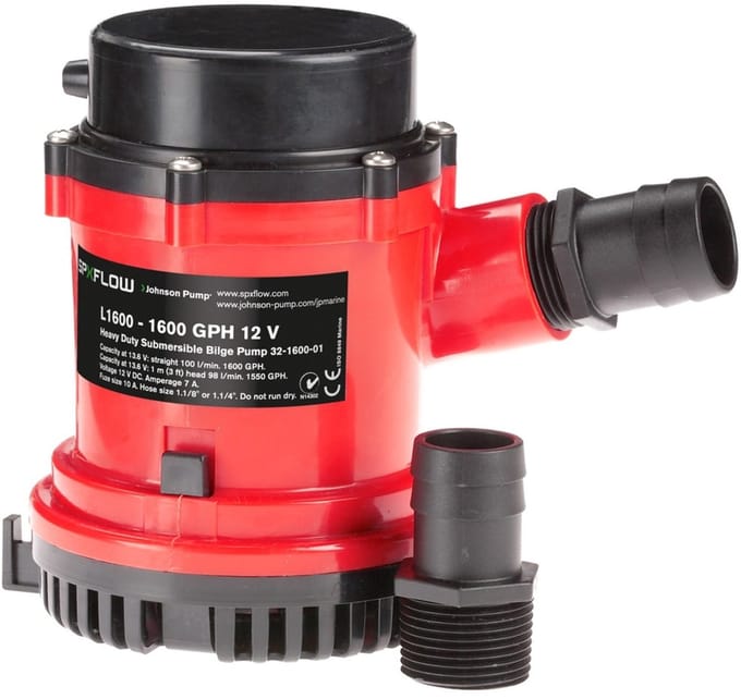 HEAVY DUTY BILGE PUMP 1600 GPH 12V.