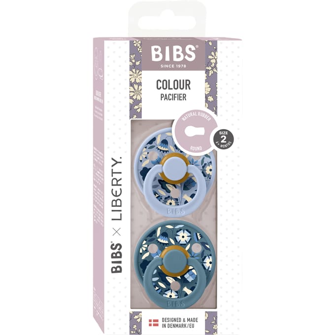 BIBS BIBS x Liberty Colour Latex Size 2 Bobo Dusty Blue Mix 2 st