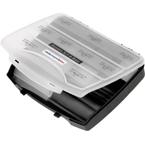 HellermannTyton 380-03004 Krimpkous assortiment Zwart Krimpverhouding:3:1 130 onderdelen