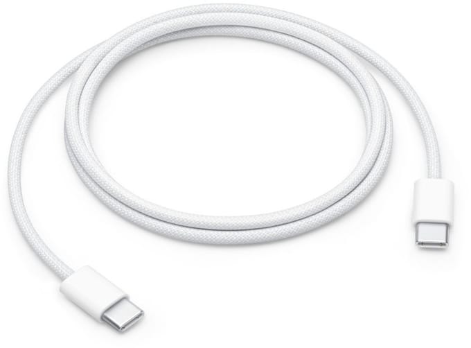Apple - USB‑C Oplaadkabel - USB‑C naar USB‑C - 60W - 1m - Geweven - Wit